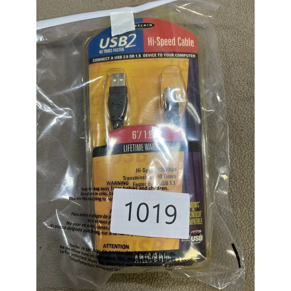 Belkin Pro Series 6ft Hi-Speed USB 2.0 Cable A to B‎ Black F3U133-06 NEW